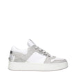 Jimmy Choo White Leather Low Top Sneakers