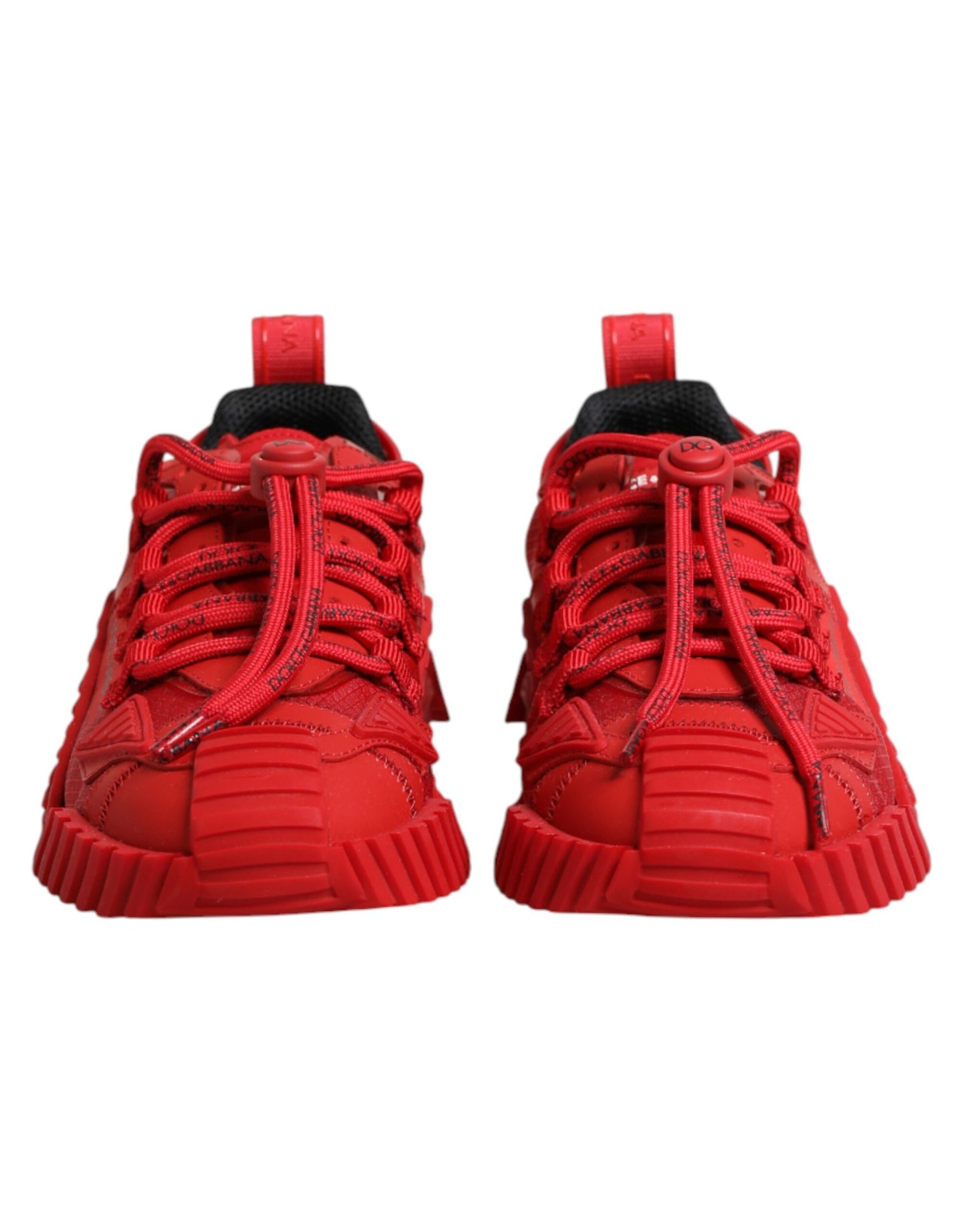 Dolce & Gabbana Red Logo Lace Low Top NS1 Sneakers Shoes