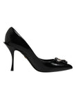 Dolce & Gabbana Black Bag Embellished Heels Pumps Shoes
