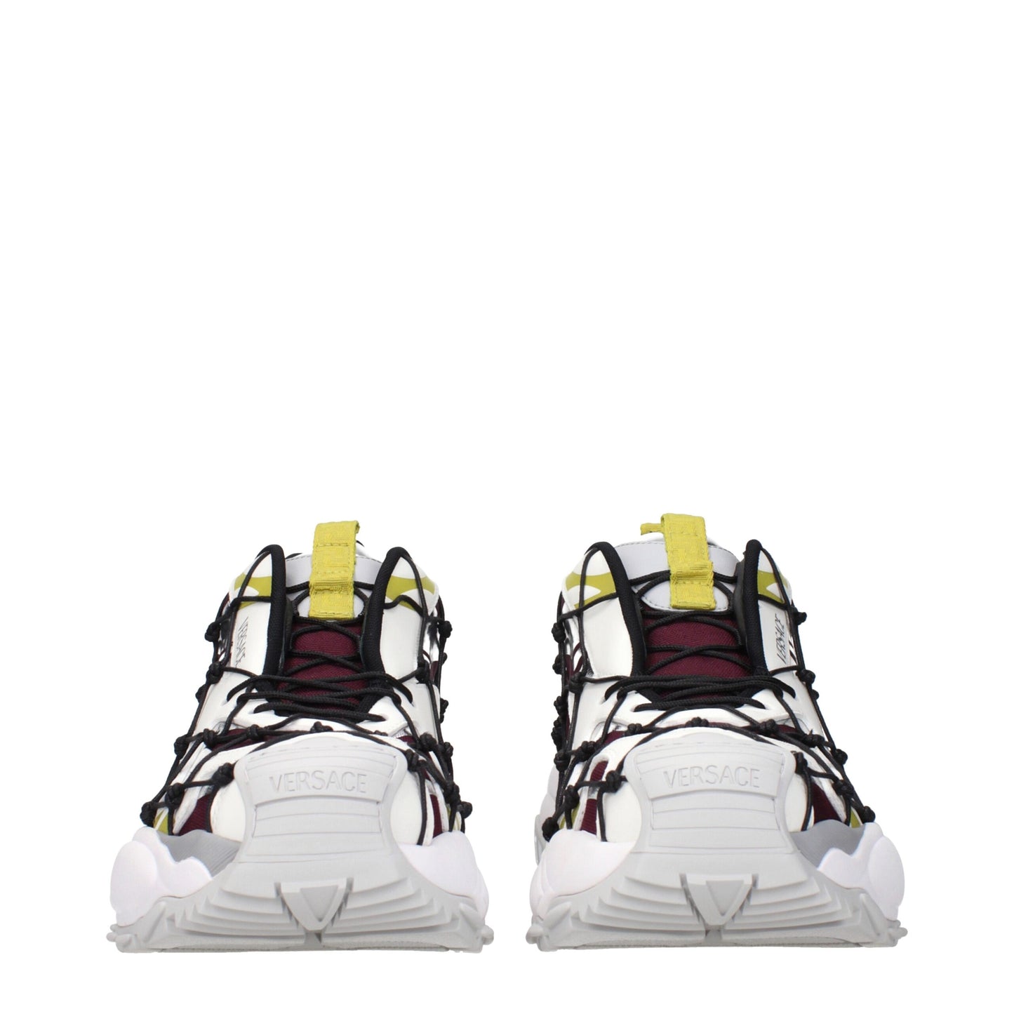 Versace Red Fabric Athletic Sneakers