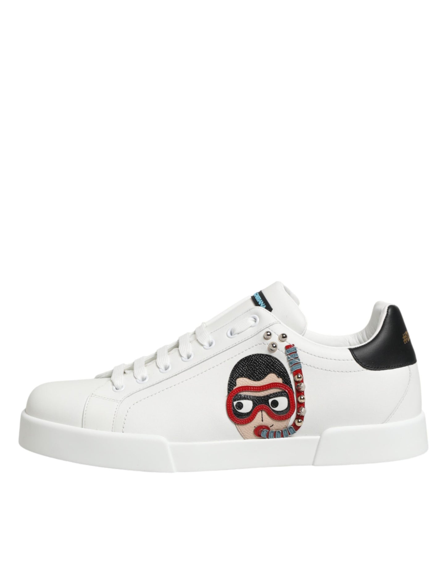 Dolce & Gabbana White Leather #DGFAMILY Men Sneakers Shoes