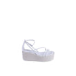 Calvin Klein White Leather Platform Sandals