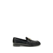 Fendi Black Calf Leather Bos Taurus Slip-On Loafers