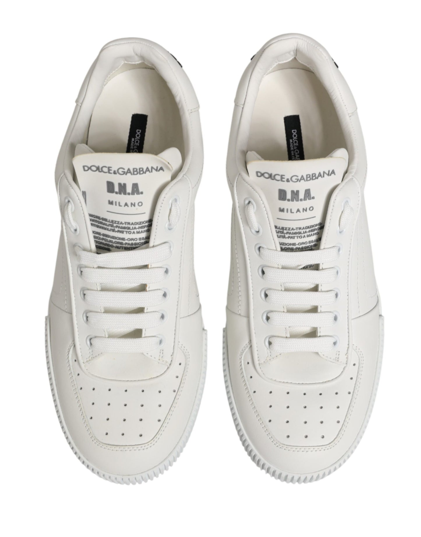 Dolce & Gabbana MIAMI Calf Low Top Men Sneakers  White