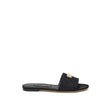 Dolce & Gabbana Black Polyester Slippers