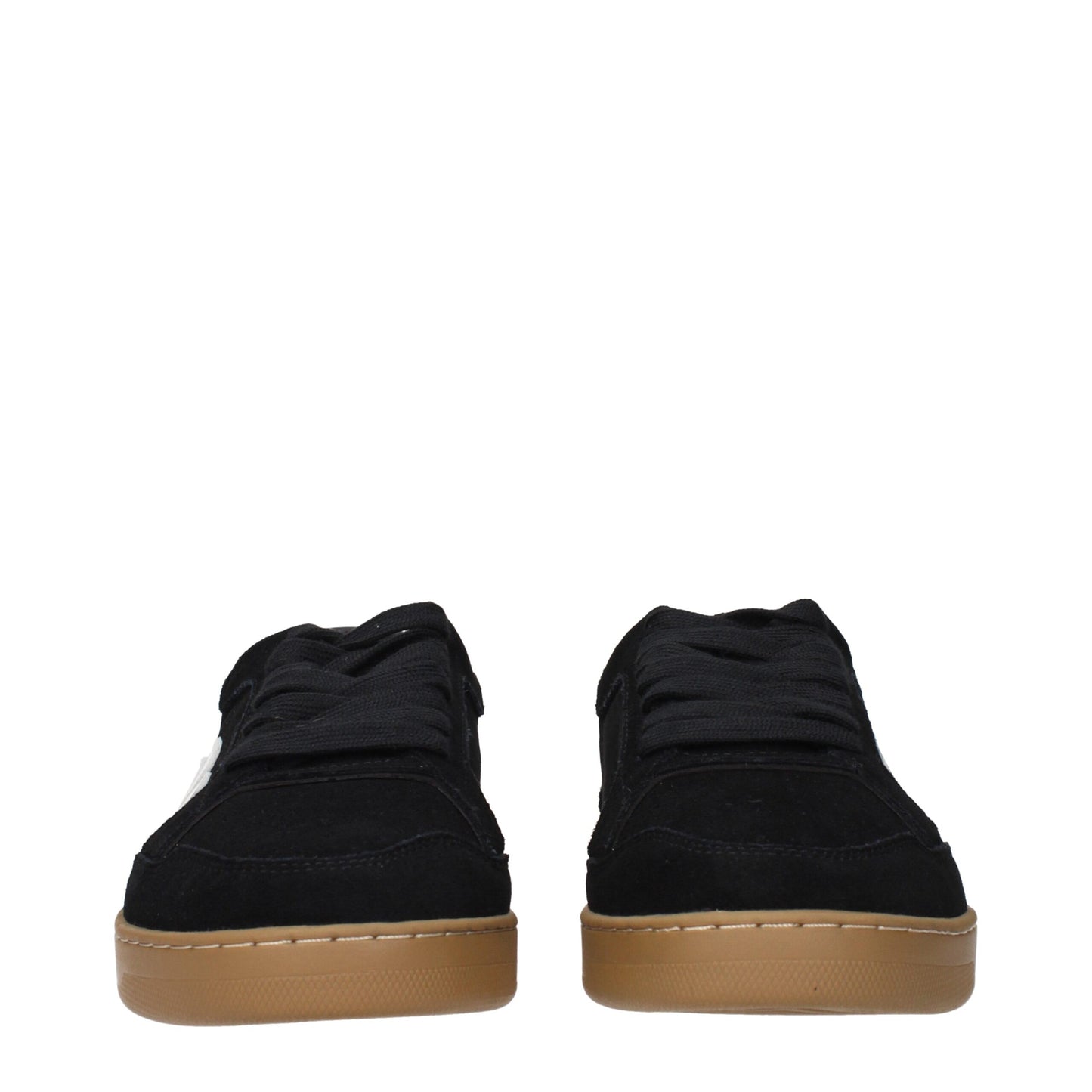Palm Angels Black Leather Low Top Sneakers