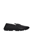 Dolce & Gabbana Black Leather Slip-On Loafers