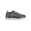 Gas Blue Polyurethane Men Sneaker