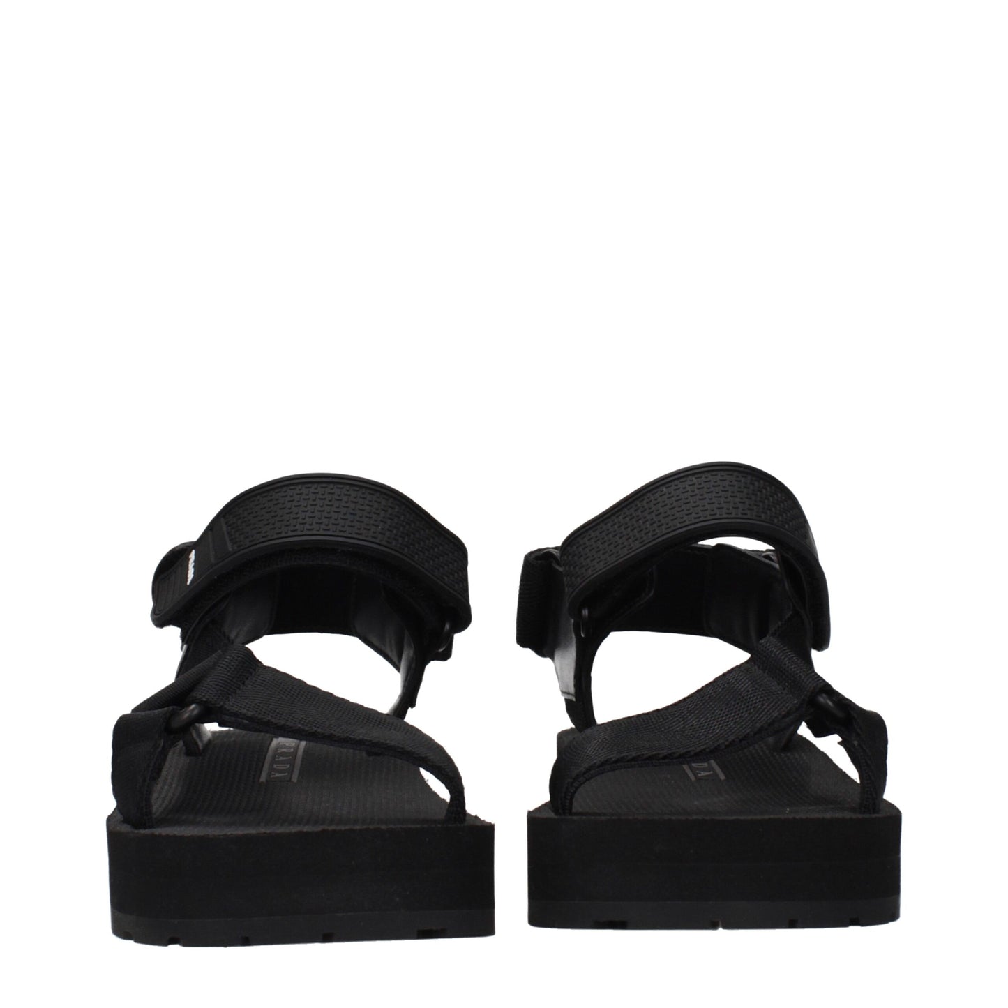 Prada Black Fabric Flat Sandals