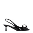 Prada Black Leather Stiletto Heel Sandals