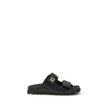 Miu Miu Black Napa Leather / Calf Bos Taurus Slippers
